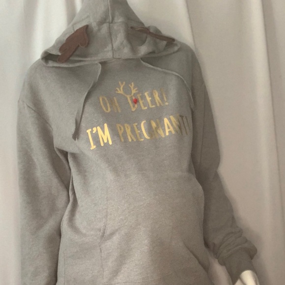 NWT Morherhood Maternity Christmas Hoodie - Picture 1 of 5